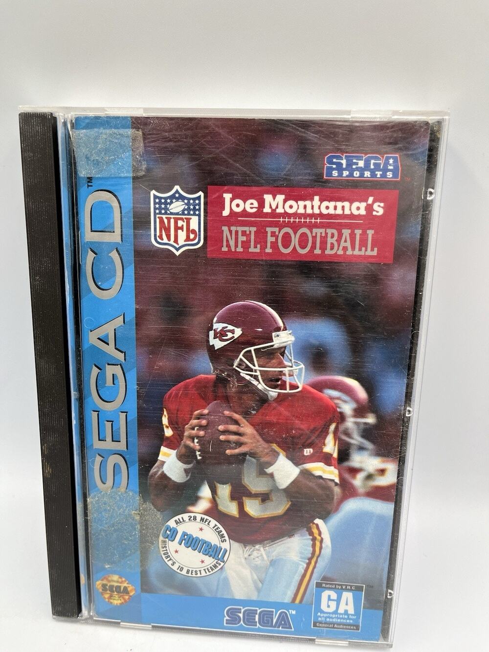 JOE MONTANA'S FOOTBALL (Sega CD) Kansas City Chiefs NFL game Complete